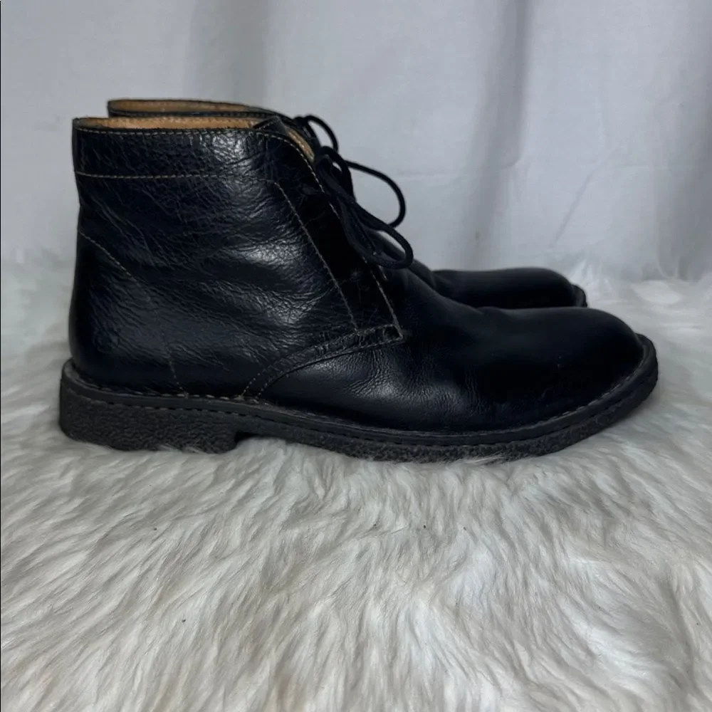 Born Harrison Black Leather‎ Men's Lace Up Chukka Boots Sz 9.5